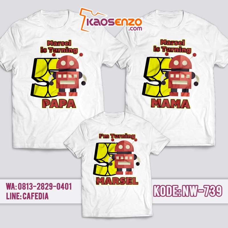 Kaos Couple Keluarga | Kaos Ulang Tahun Anak Astronot - NW 739