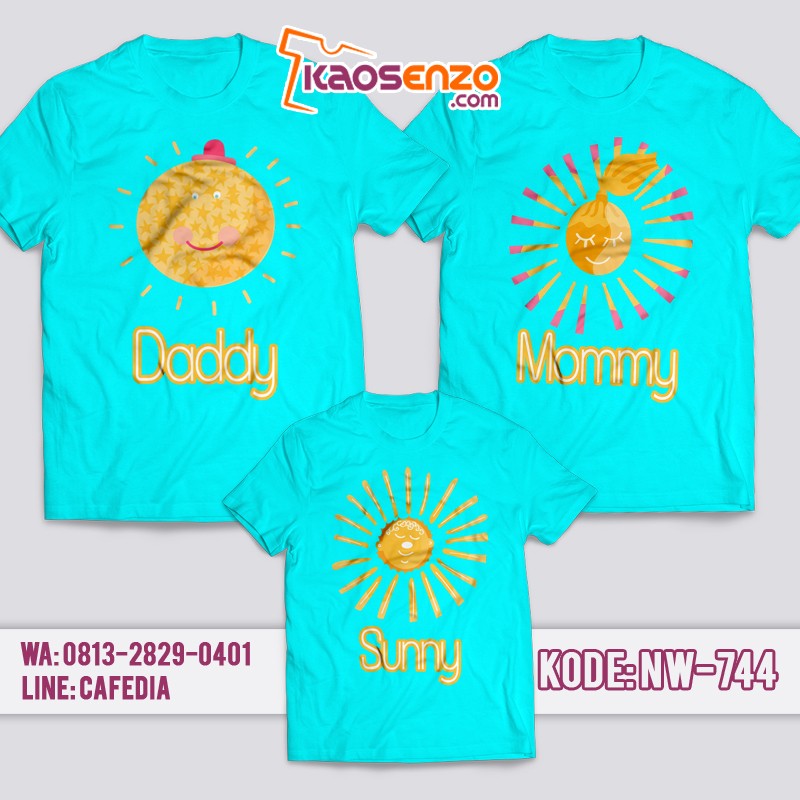 Baju Kaos Couple Keluarga | Kaos Family Custom Matahari - NW 744