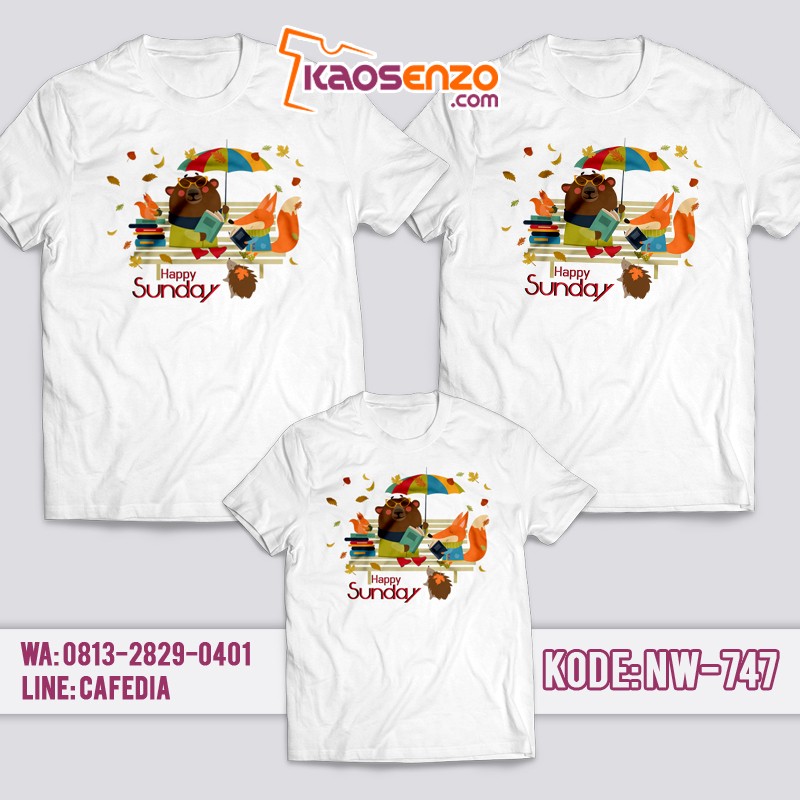 Baju Kaos Couple Keluarga | Kaos Family Custom Zoo & Animal - NW 747 