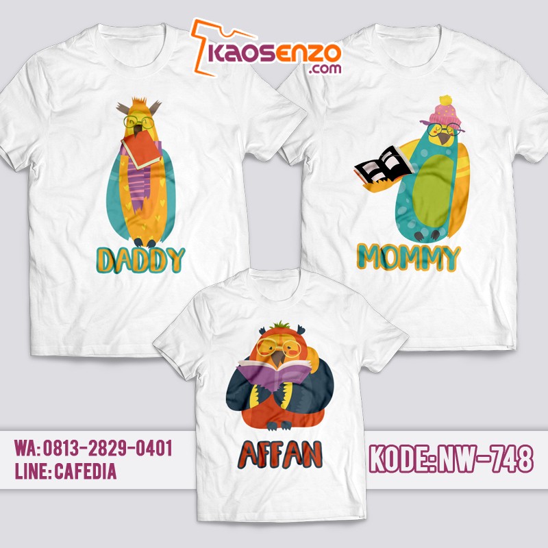 Baju Kaos Couple Keluarga | Kaos Family Custom Zoo & Animal - NW 748