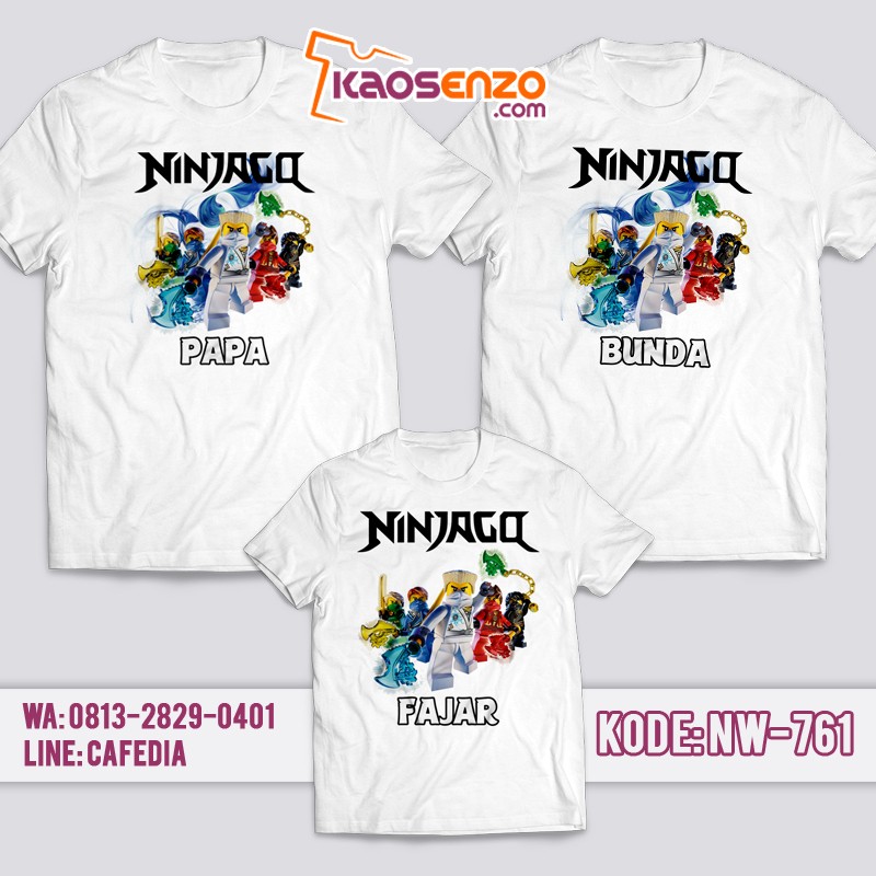 Baju Kaos Couple Keluarga | Kaos Family Custom Ninja Go - NW 761