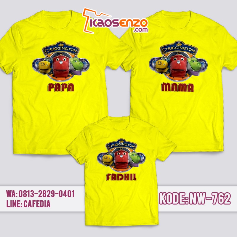 Baju Kaos Couple Keluarga | Kaos Family Custom Chuggington - NW 762