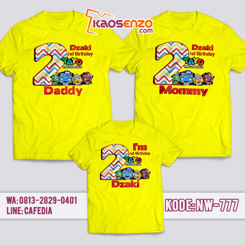 Kaos Couple Keluarga | Kaos Family Ulang Tahun Anak | Kaos Tayo - NW 777