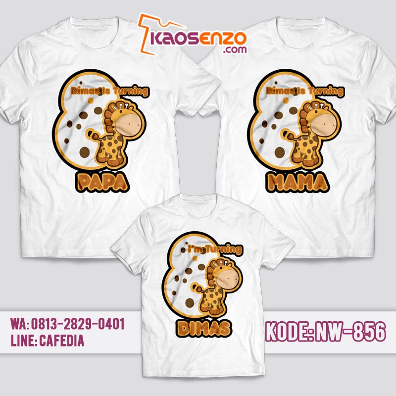 Kaos Couple Keluarga | Kaos Ulang Tahun Anak Zoo - NW 856