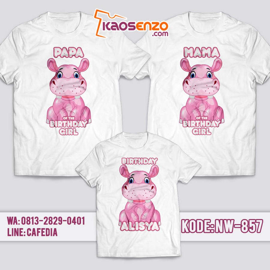 Kaos Couple Keluarga | Kaos Ulang Tahun Anak Zoo - NW 857