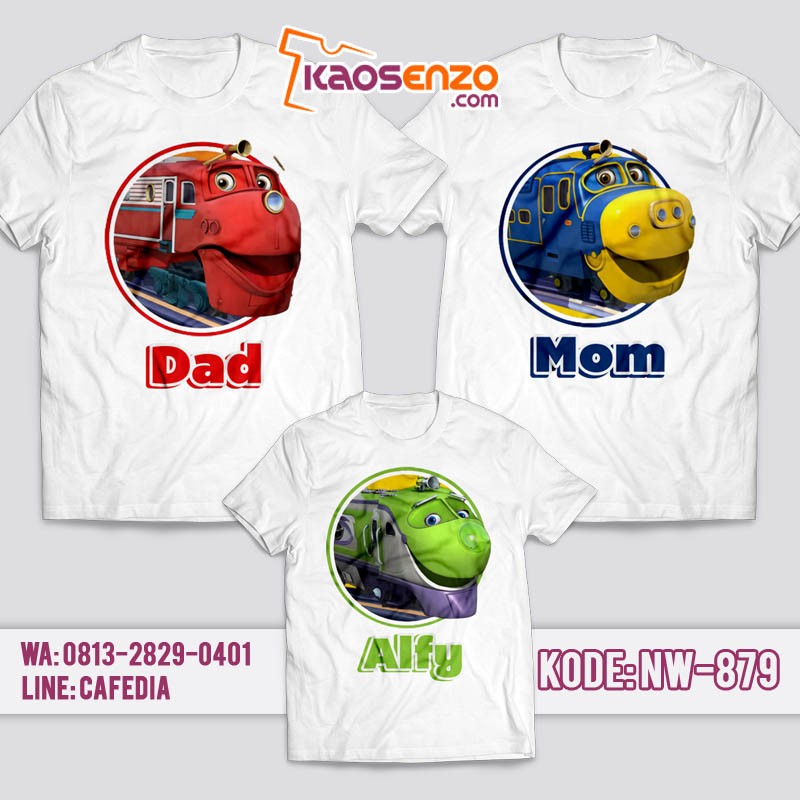 Baju Kaos Couple Keluarga | Kaos Family Custom Chuggington - NW 879