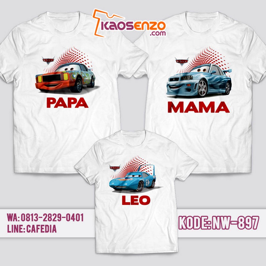 Baju Kaos Couple Keluarga | Kaos Family Custom | Kaos Cars - NW 897