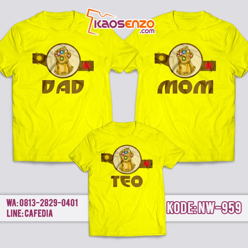 Baju Kaos Couple Keluarga | Kaos Family Custom Anak | Kaos Thanos - NW 959