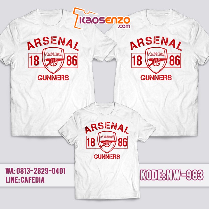 Baju Kaos Couple Keluarga | Kaos Family Custom Arsenal - NW 983