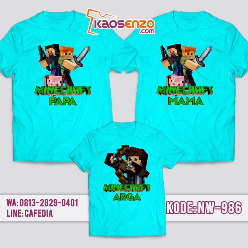 Baju Kaos Couple Keluarga | Kaos Family Custom | Kaos Lego - NW 986