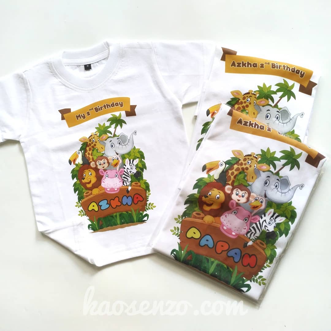 Kaos Keluarga | Kaos Ultah | Kaos Couple | Kaos Motif Zoo